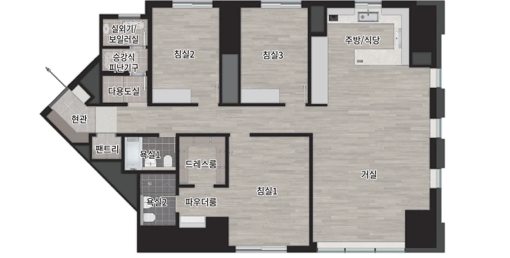 104C㎡ 세대 평면도