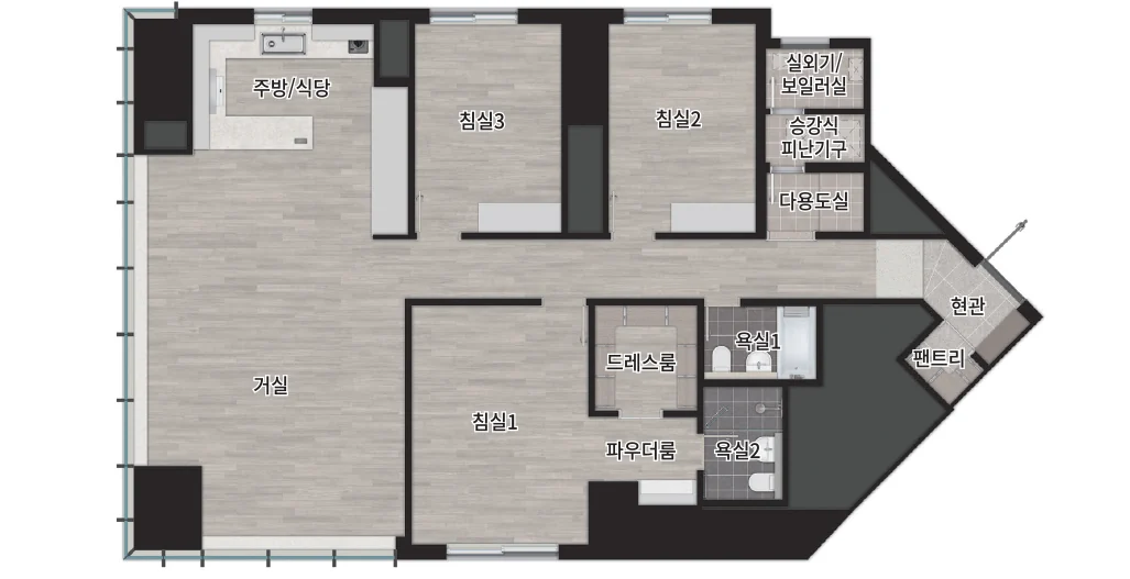 104D㎡ 세대 평면도